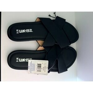 Luk-ees Slip Ons Black Womens Sz M (7-8) NWT